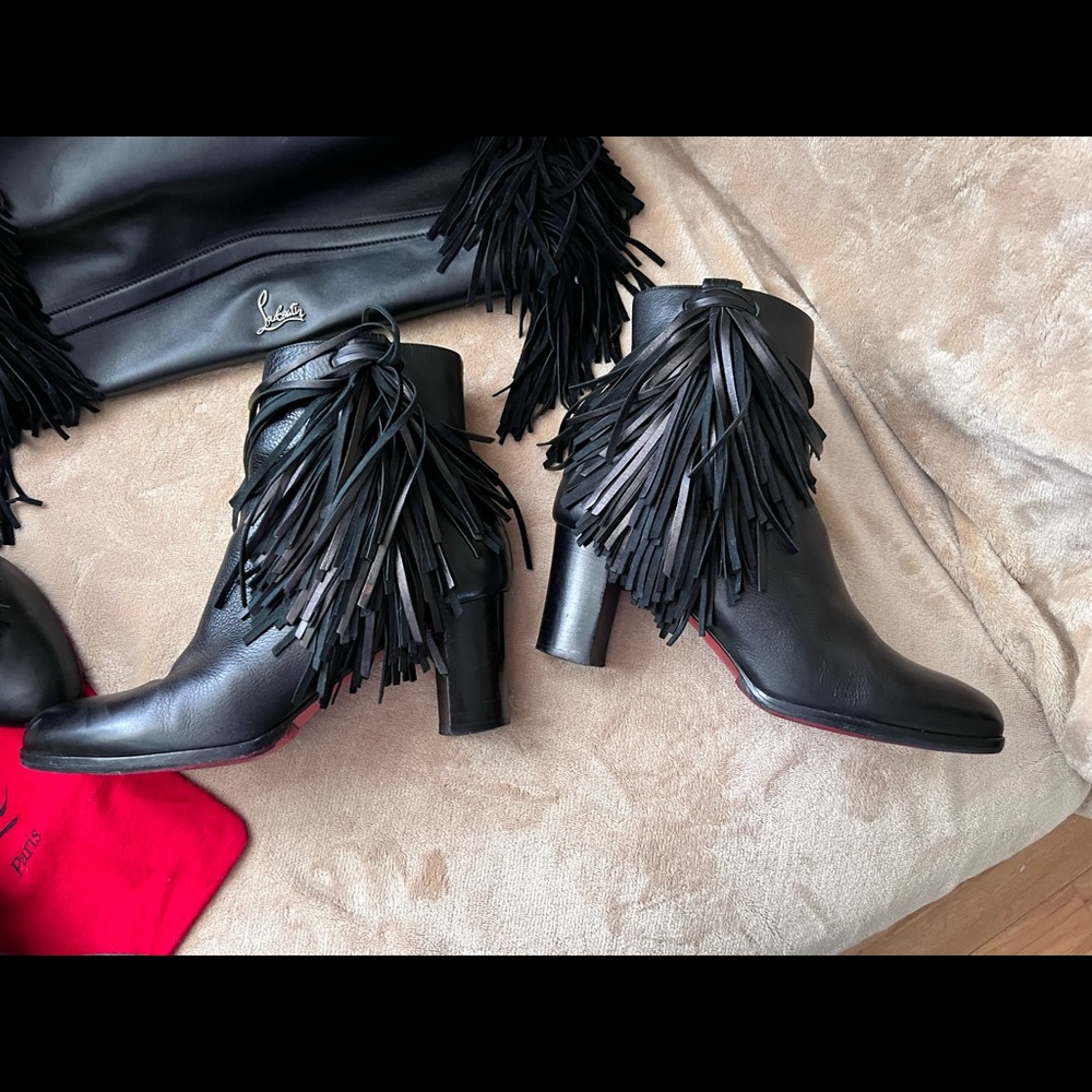 Christian Louboutin Fringed Boots size 40